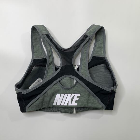 Nike Sports Bra Women XS Extra Small Shape High Support Padded Cut Out Zip Front - Picture 4 of 11
